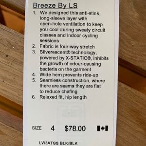 lululemon athletica Tops - Breeze By LS Lululemon lululemon athletica Tops - Breeze By LS Lululemon